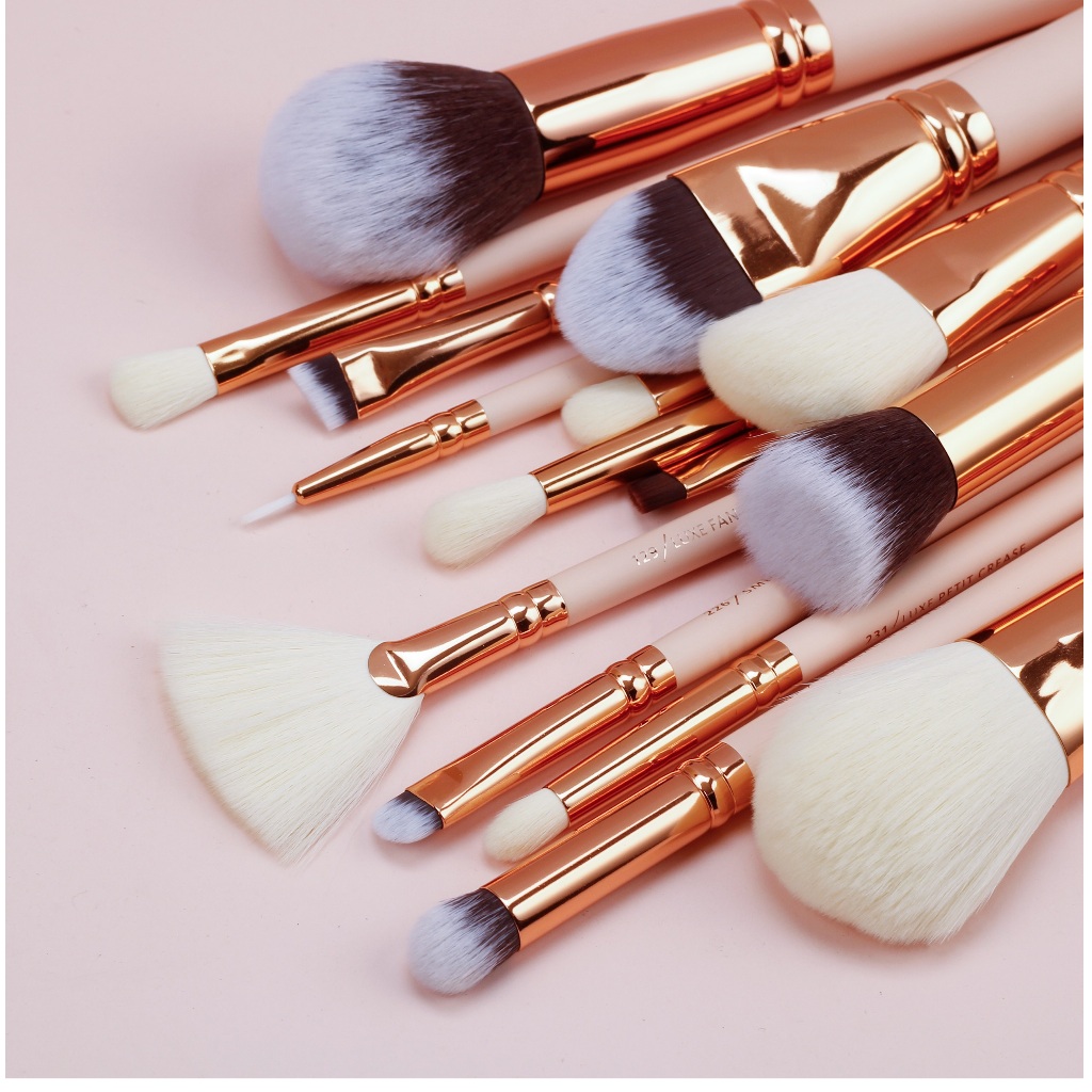 Bộ Cọ Trang Điểm Chuyên Nghiệp 15 Cây ZOEVA Rose Golden Complete Set Vol.2 0218